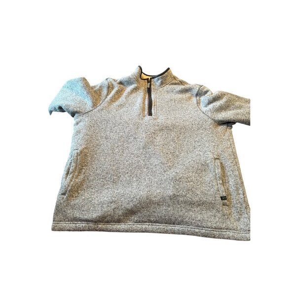 Orvis Mens Sherpa-Lined 1/4 Zip Sweater Fleece Pullover - Gray XXL - Picture 7 of 9